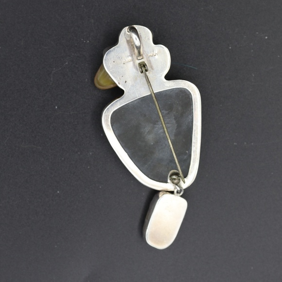 Vintage Amy Kahn Russell AKR Sterling Silver Amethyst  Vintage Amy Kahn Russell Pin/Pendant AKR silver